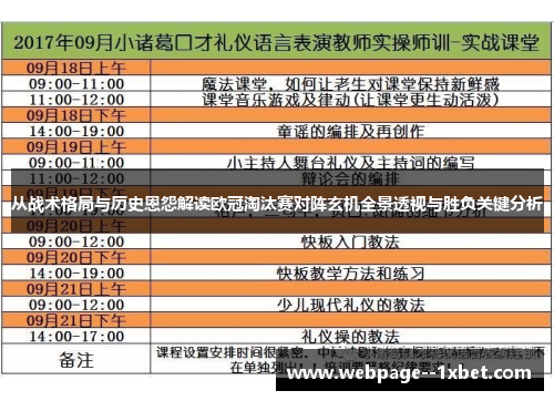 从战术格局与历史恩怨解读欧冠淘汰赛对阵玄机全景透视与胜负关键分析 从战术格局与历史恩怨解读欧冠淘汰赛对阵玄机全景透视与胜负关键分析
