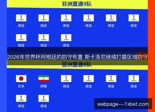 2026年世界杯阿根廷的防守布置 斯卡洛尼继续打磨区域防守 2026年世界杯阿根廷的防守布置 斯卡洛尼继续打磨区域防守